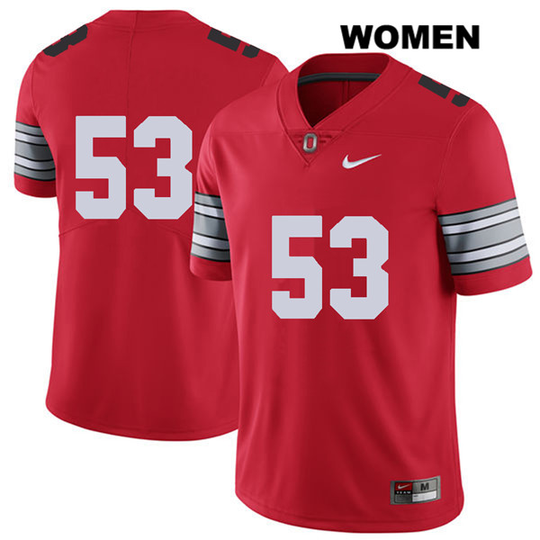 Ohio State Buckeyes Women's Davon Hamilton #53 Red Authentic Nike 2018 Spring Game No Name College NCAA Stitched Football Jersey YM19H42XX